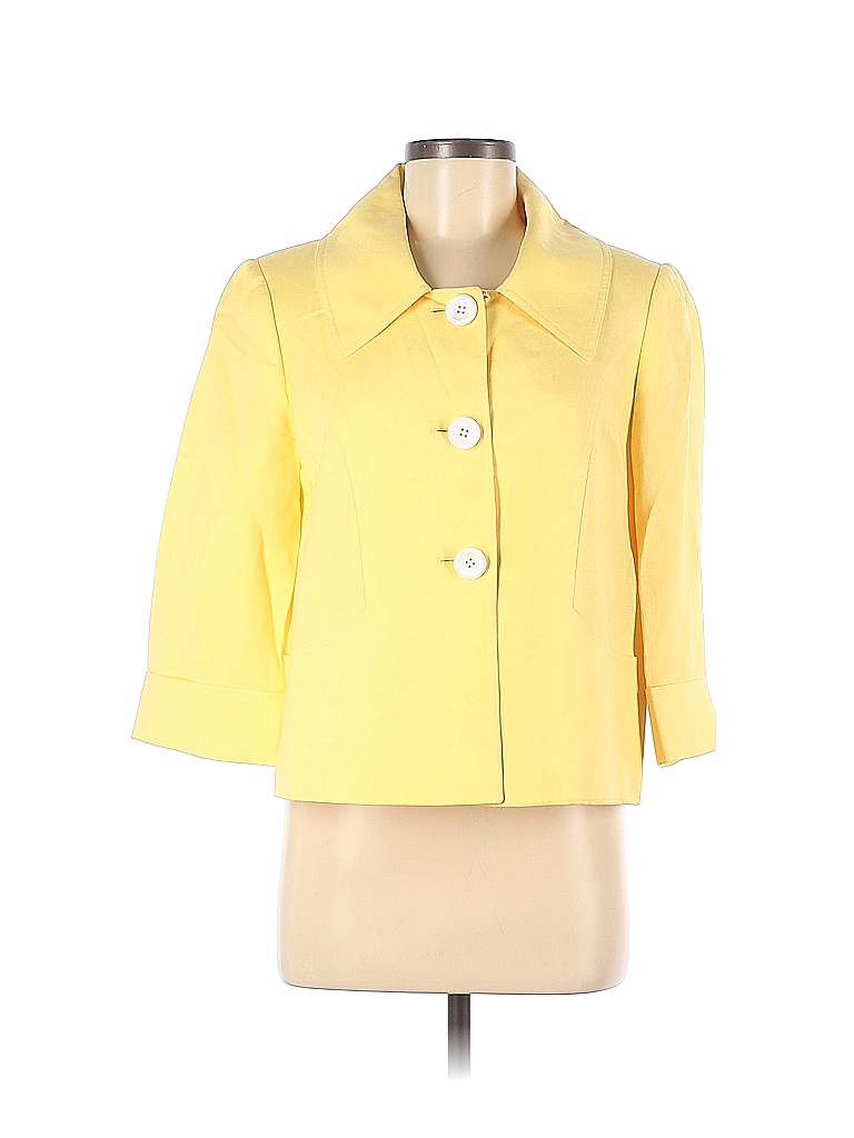 Alex Marie Solid Colored Yellow Blazer Size 6 72 Off Thredup