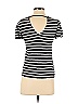 Ella Moss 100% Linen Stripes Black Short Sleeve T-Shirt Size XS - photo 2