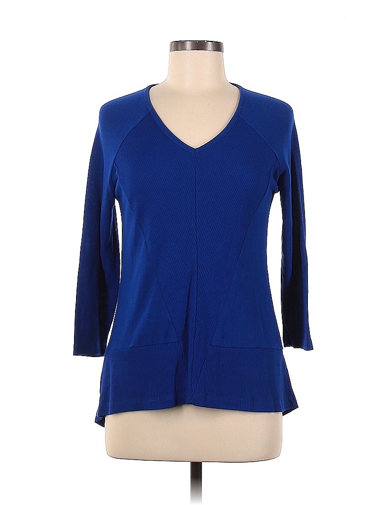 Cable & Gauge Color Block Solid Blue Pullover Sweater Size M - 55% off ...