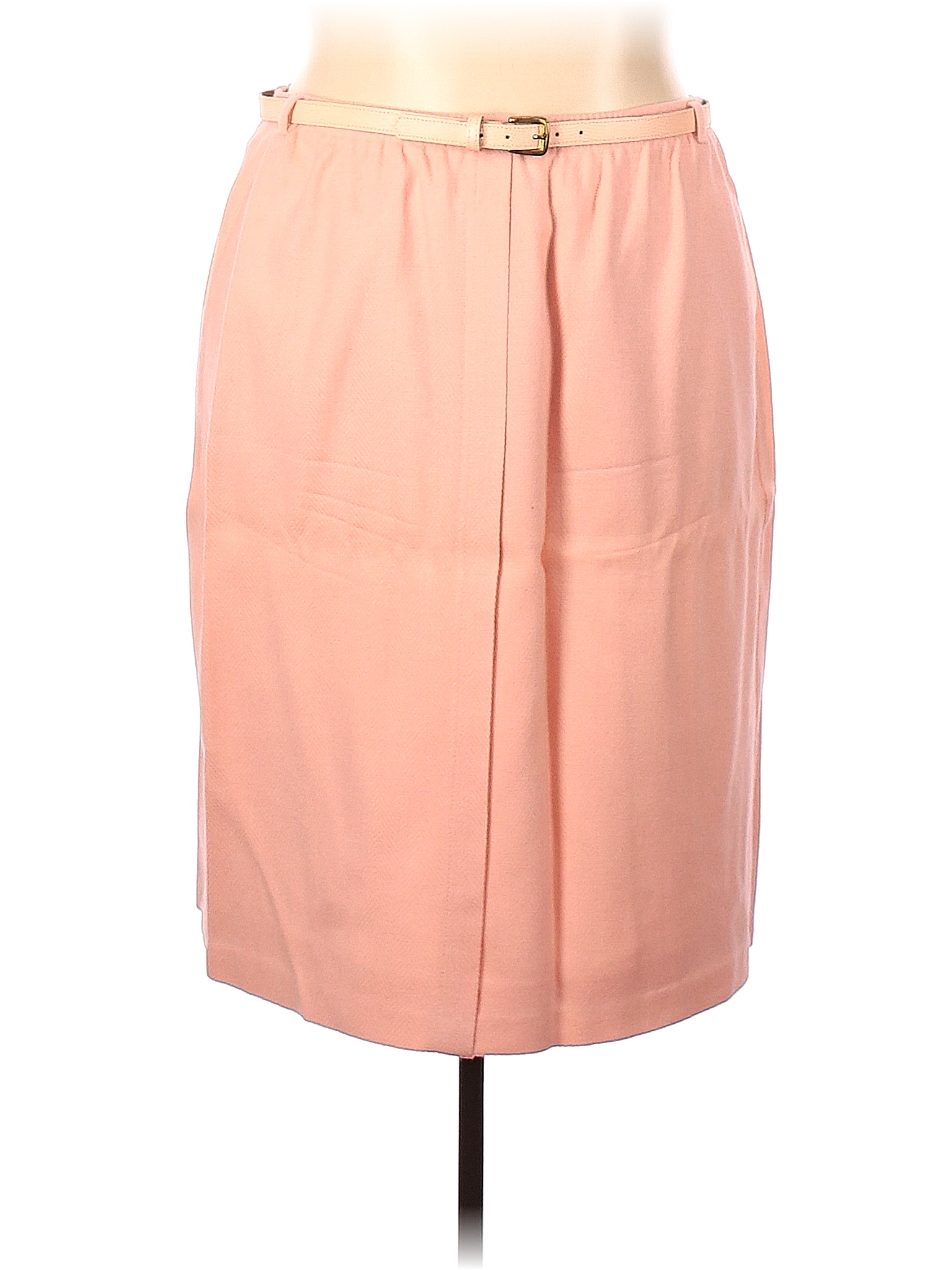 Alfred Dunner 100% Wool Solid Colored Pink Wool Skirt 36 Waist - 63% ...