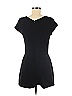 Aqua Solid Black Casual Dress Size M - photo 2