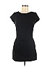 Aqua Solid Black Casual Dress Size M - photo 1