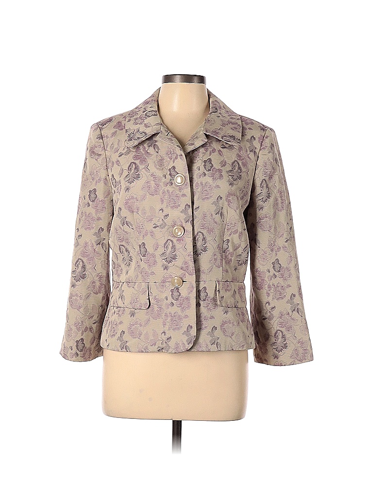 Casual Corner Floral Colored Purple Jacket Size 12 - 64% off | thredUP