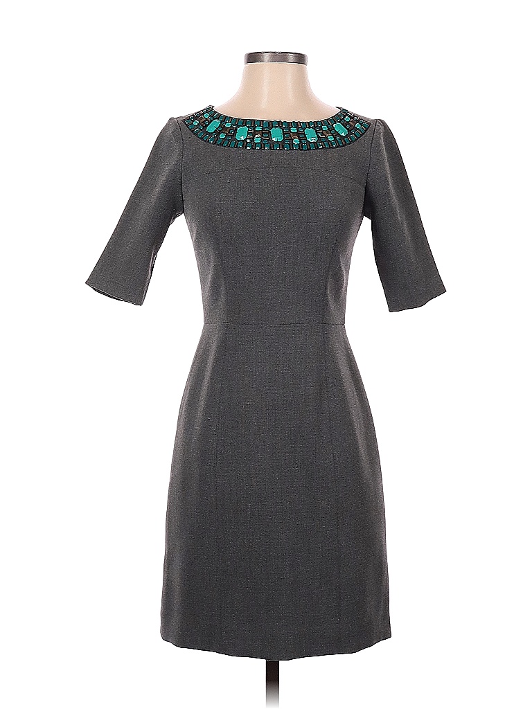 Shoshanna Solid Gray Casual Dress Size 0 - photo 1