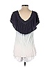 Young Fabulous & Broke 100% Rayon Color Block Solid Gray Short Sleeve Blouse Size S - photo 2