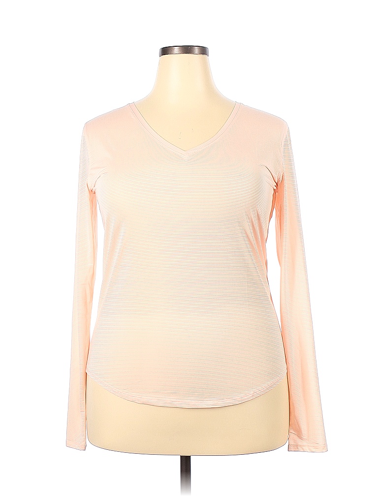 Zyia Active Solid Tan Pink Active T-Shirt Size XXL - photo 1