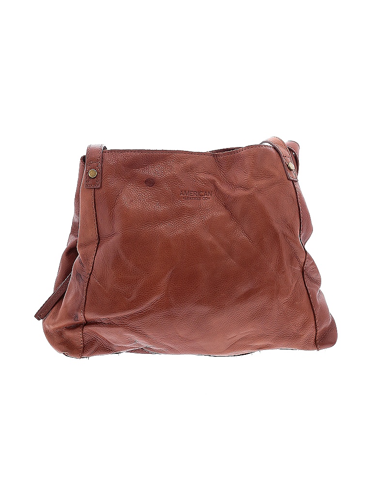 American Leather Co 100 Leather Solid Colored Brown Leather Shoulder
