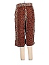 Shelly 100% Rayon Hearts Polka Dots Animal Print Orange Brown Casual Pants Size L - photo 2