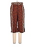 Shelly 100% Rayon Hearts Polka Dots Animal Print Orange Brown Casual Pants Size L - photo 1