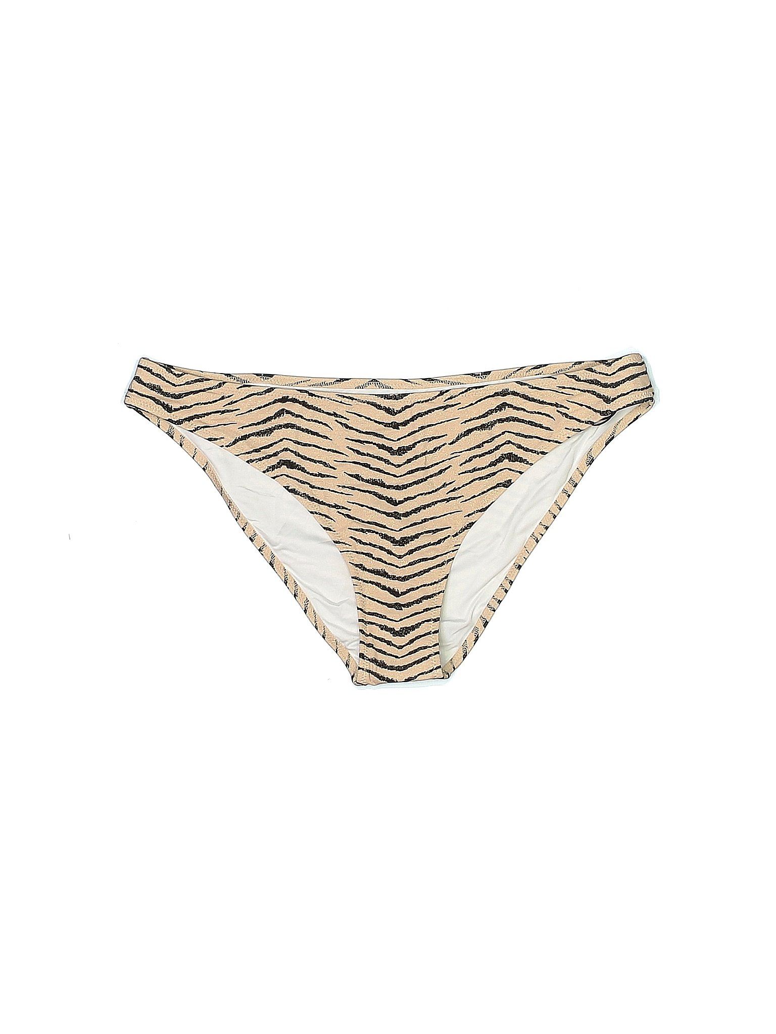 Shade & Shore Chevron-herringbone Chevron Tan Swimsuit Bottoms Size M ...