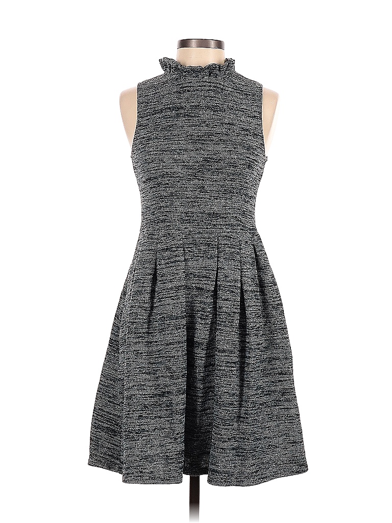 Ganni Marled Gray Black Casual Dress Size S - photo 1
