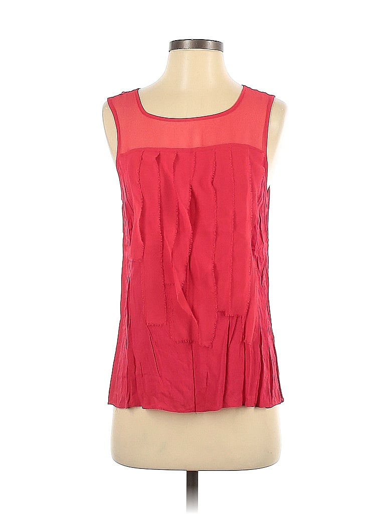 Gap 100% Polyester Red Pink Sleeveless Blouse Size S - photo 1