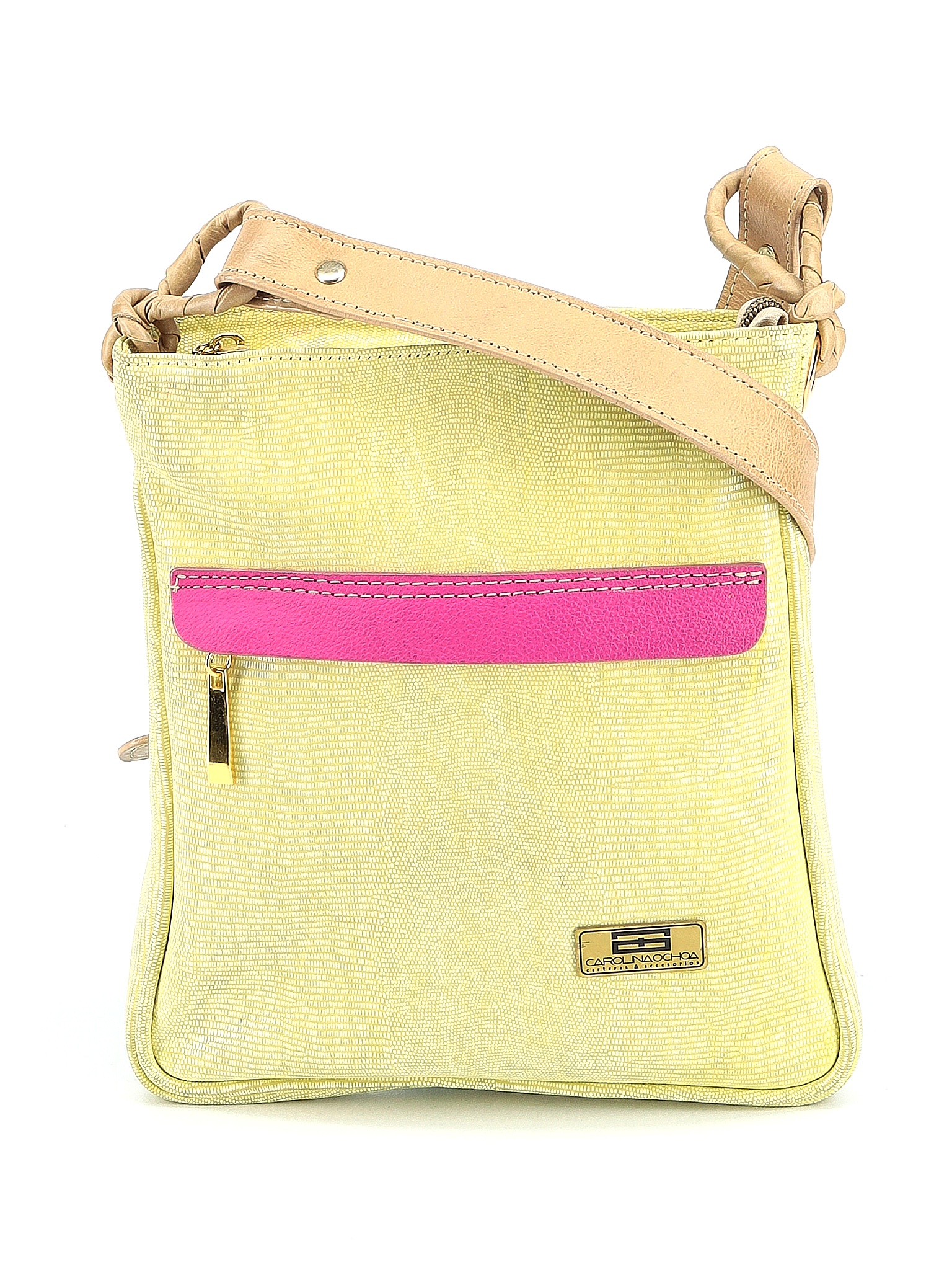 Assorted Brands Color Block Solid Colored Yellow Crossbody Bag One Size