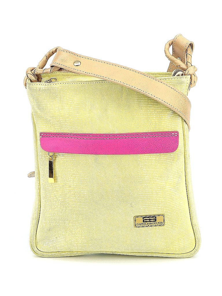 Assorted Brands Color Block Solid Colored Yellow Crossbody Bag One Size