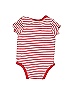 First Impressions 100% Cotton Stripes Red Short Sleeve Onesie Size 0-3 mo - photo 2