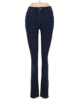 Madewell 9" Mid-Rise Skinny Jeans: Flocked Dots Edition (view 1)