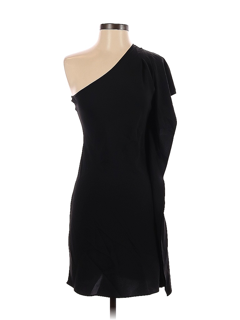 Aqua 100% Polyester Solid Black Sleeveless Blouse Size XS - photo 1