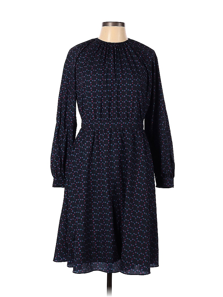 Derek Lam Collective 100% Polyester Polka Dots Blue Black Casual Dress Size 42 (IT) - photo 1