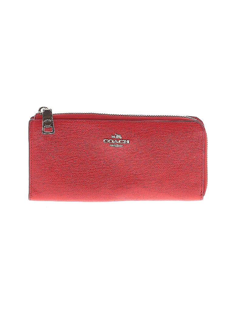 Coach 100 Leather Solid Red Leather Wallet One Size 74 off thredUP