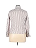 Ann Taylor Factory Stripes White Long Sleeve Button-Down Shirt Size 14 - photo 2
