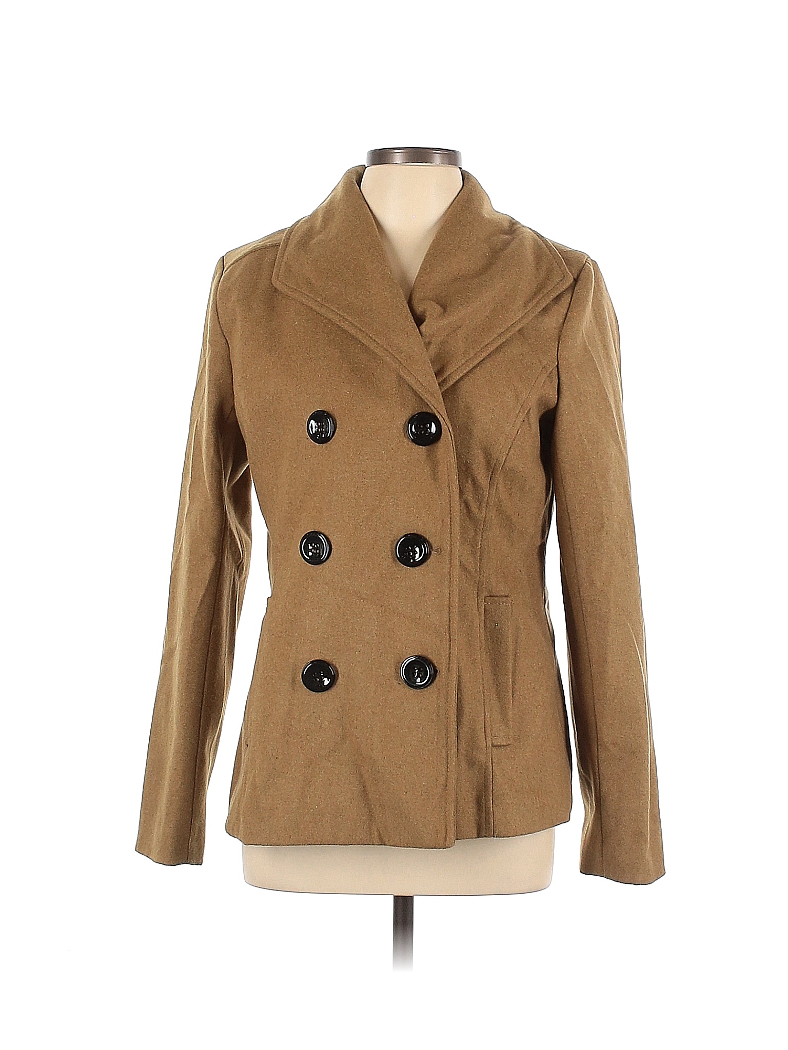 Rampage 100 Polyester Solid Colored Tan Coat Size L 68 off thredUP