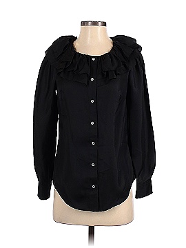 J.Crew Collection Long Sleeve Silk Top (view 1)