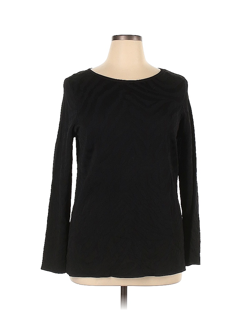 Jones New York Collection Solid Black Long Sleeve Top Size XL - 79% off ...