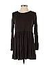 Azules Solid Black Brown Casual Dress Size S - photo 1