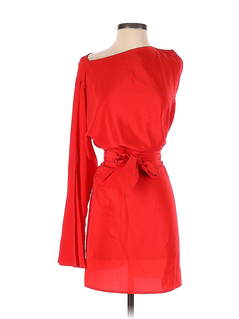 Haute Hippie 100% Silk Solid Colored Red Casual Dress Size S - photo 1