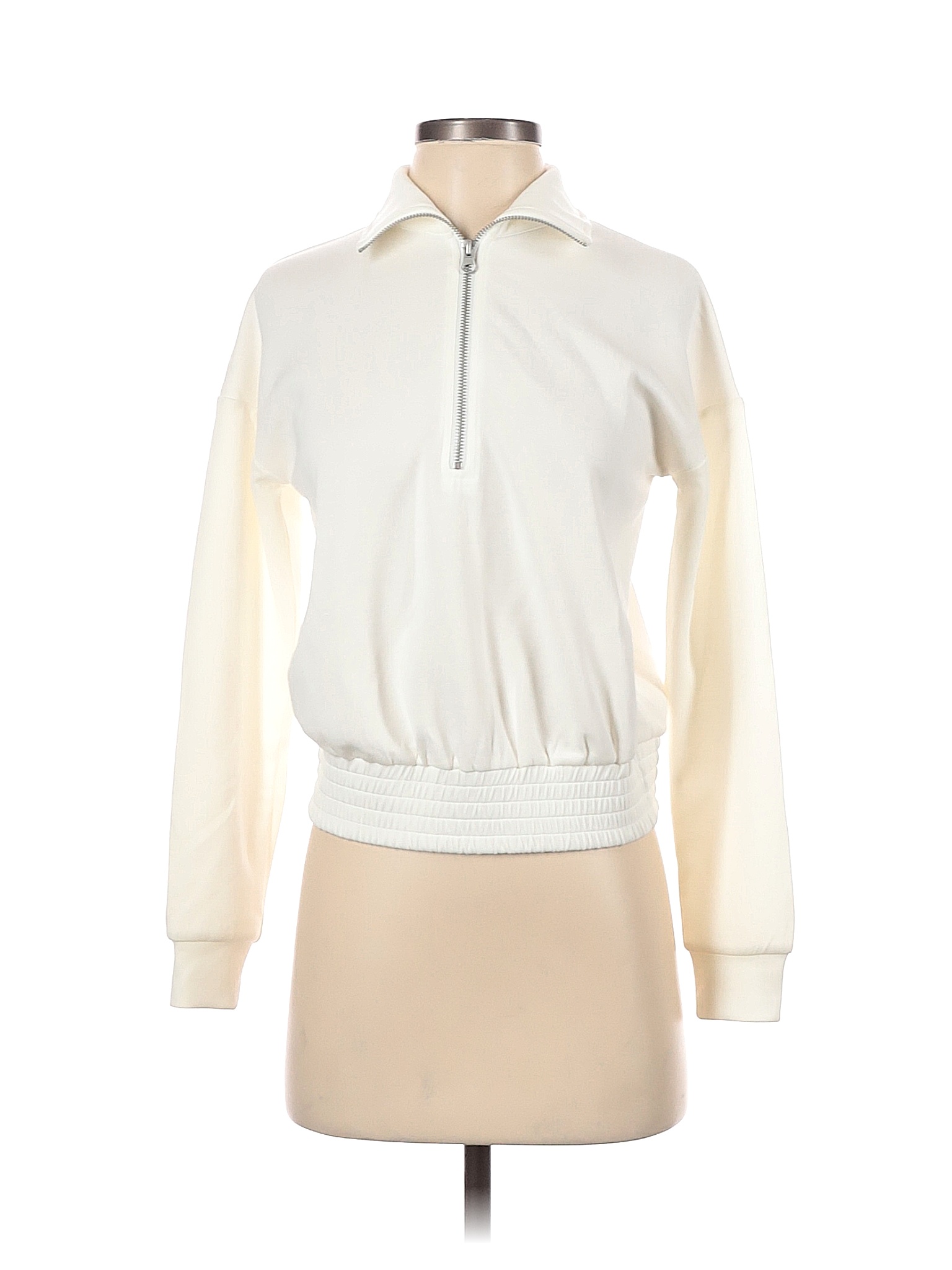 Cable & Gauge Solid Colored Ivory Sweatshirt Size XS 52 off thredUP