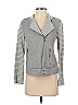 Lucky Brand 100% Cotton Stripes Marled Chevron-herringbone Gray Jacket Size XS - photo 1