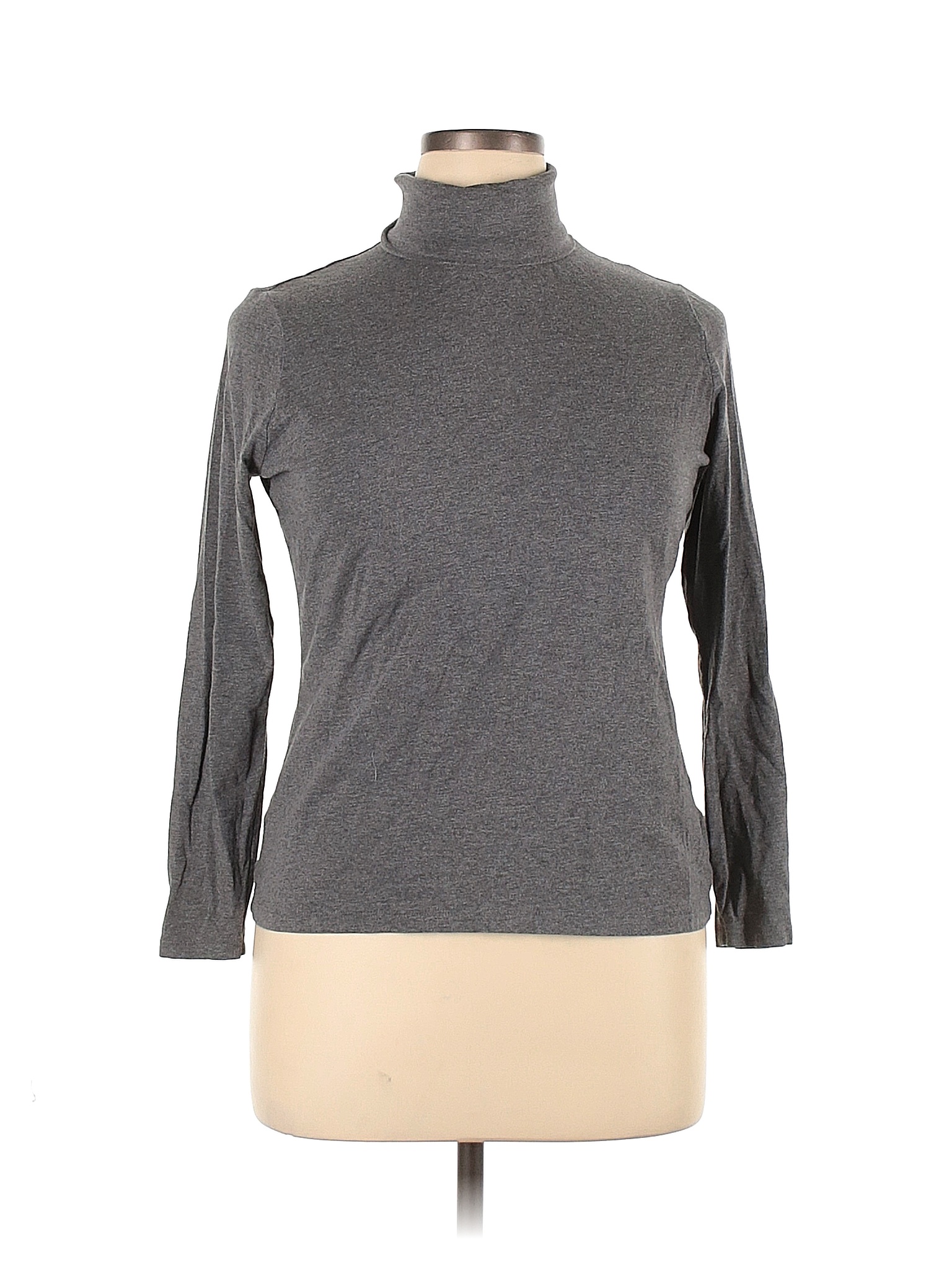 Lands' End Solid Gray Long Sleeve Turtleneck Size XL - 78% off | thredUP