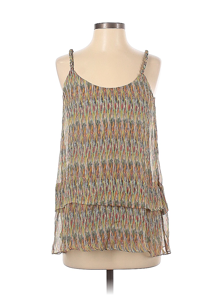 Ella Moss 100% Silk Multi Color Yellow Sleeveless Silk Top Size XS - 93 ...