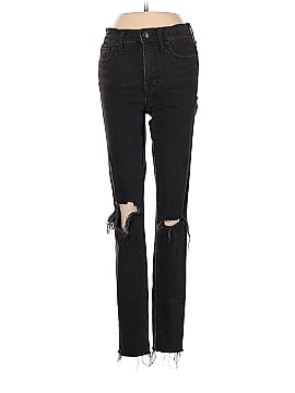 Madewell 9" Mid-Rise Skinny Jeans in Black Sea (view 1)