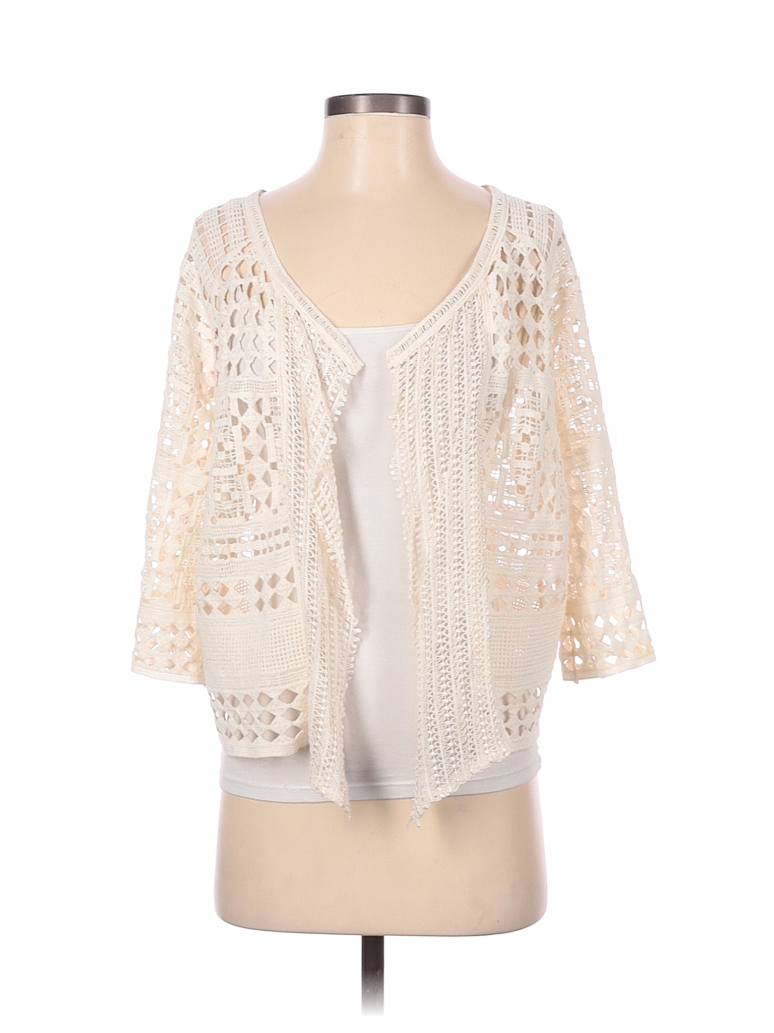 SHA-X25204 BLUE&IVORY EMBROIDERED CARDIGAN main image 1