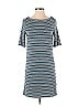 Lou & Grey Stripes Blue Casual Dress Size S - photo 1