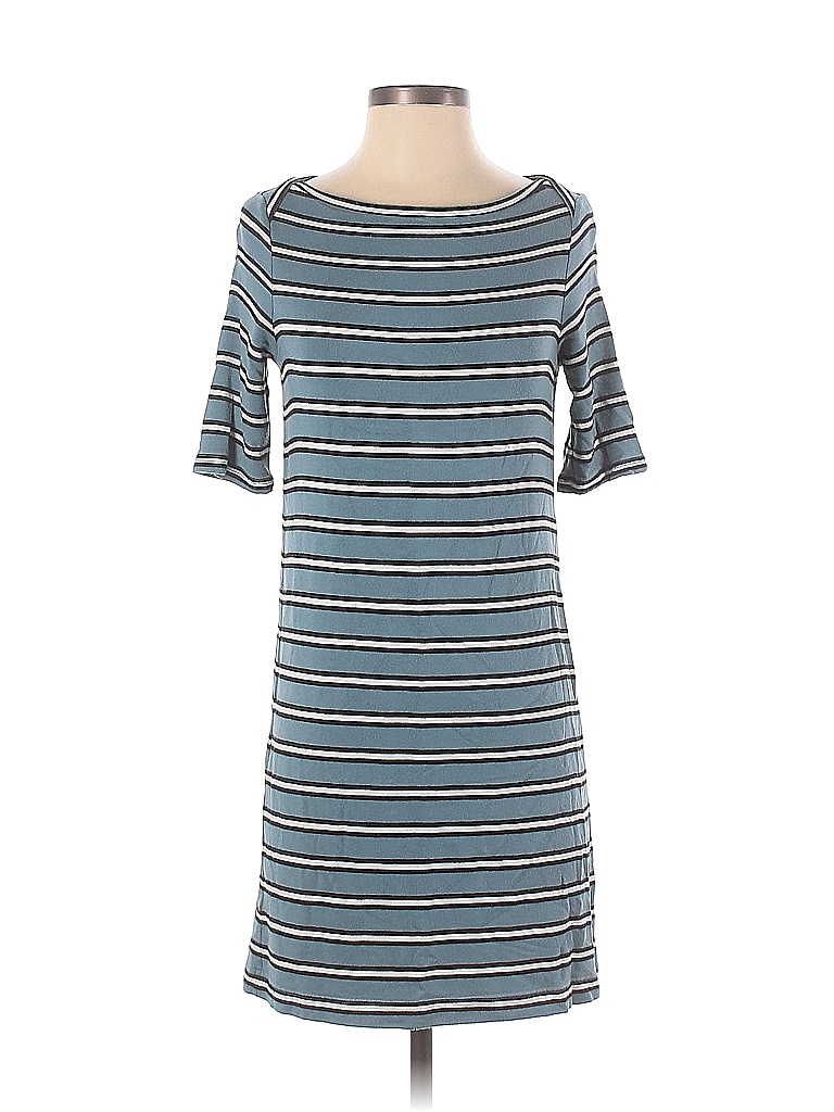 Lou & Grey Stripes Blue Casual Dress Size S - photo 1