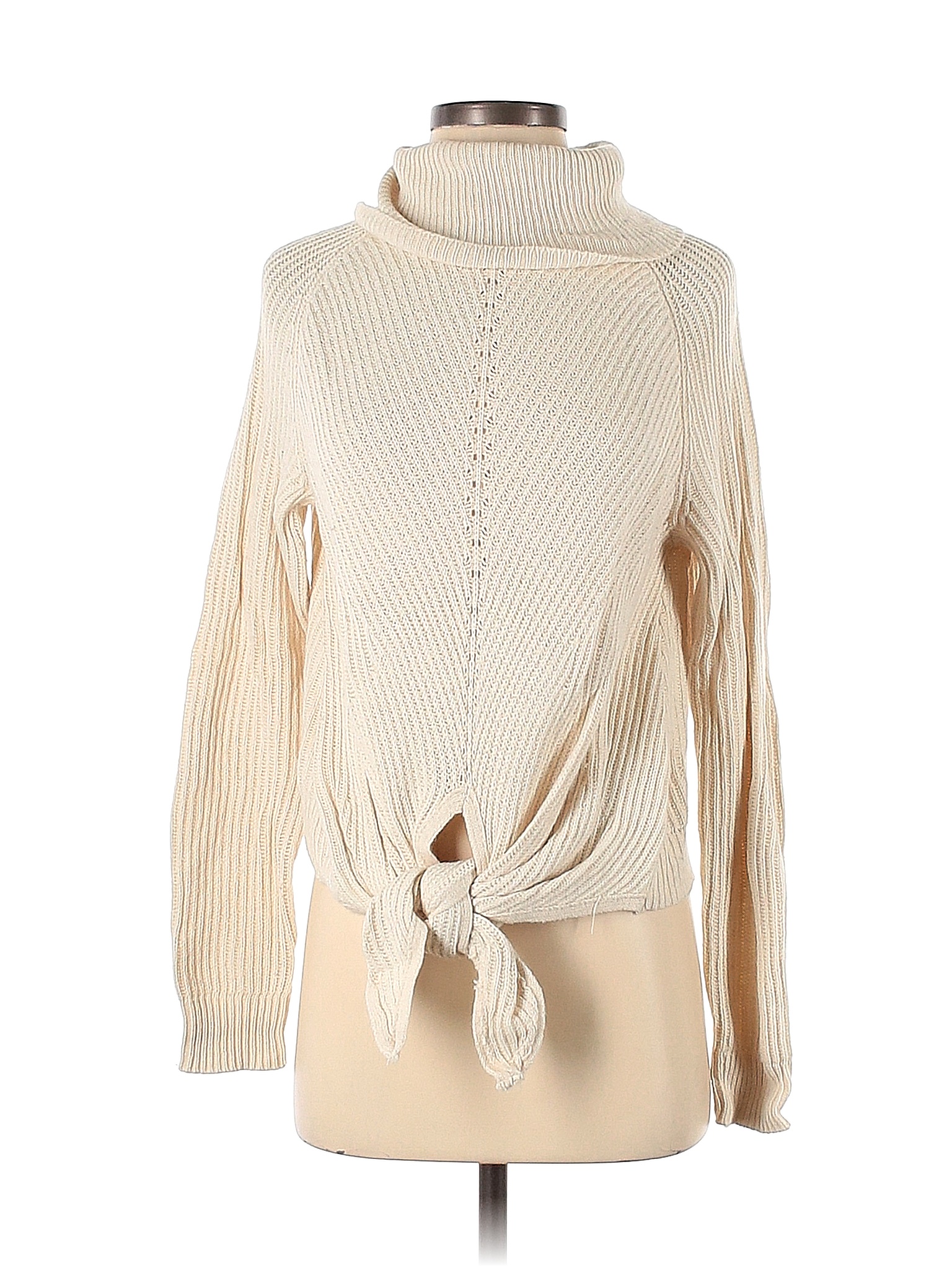 Moth Color Block Solid Tan Ivory Turtleneck Sweater Size S - 71% off ...