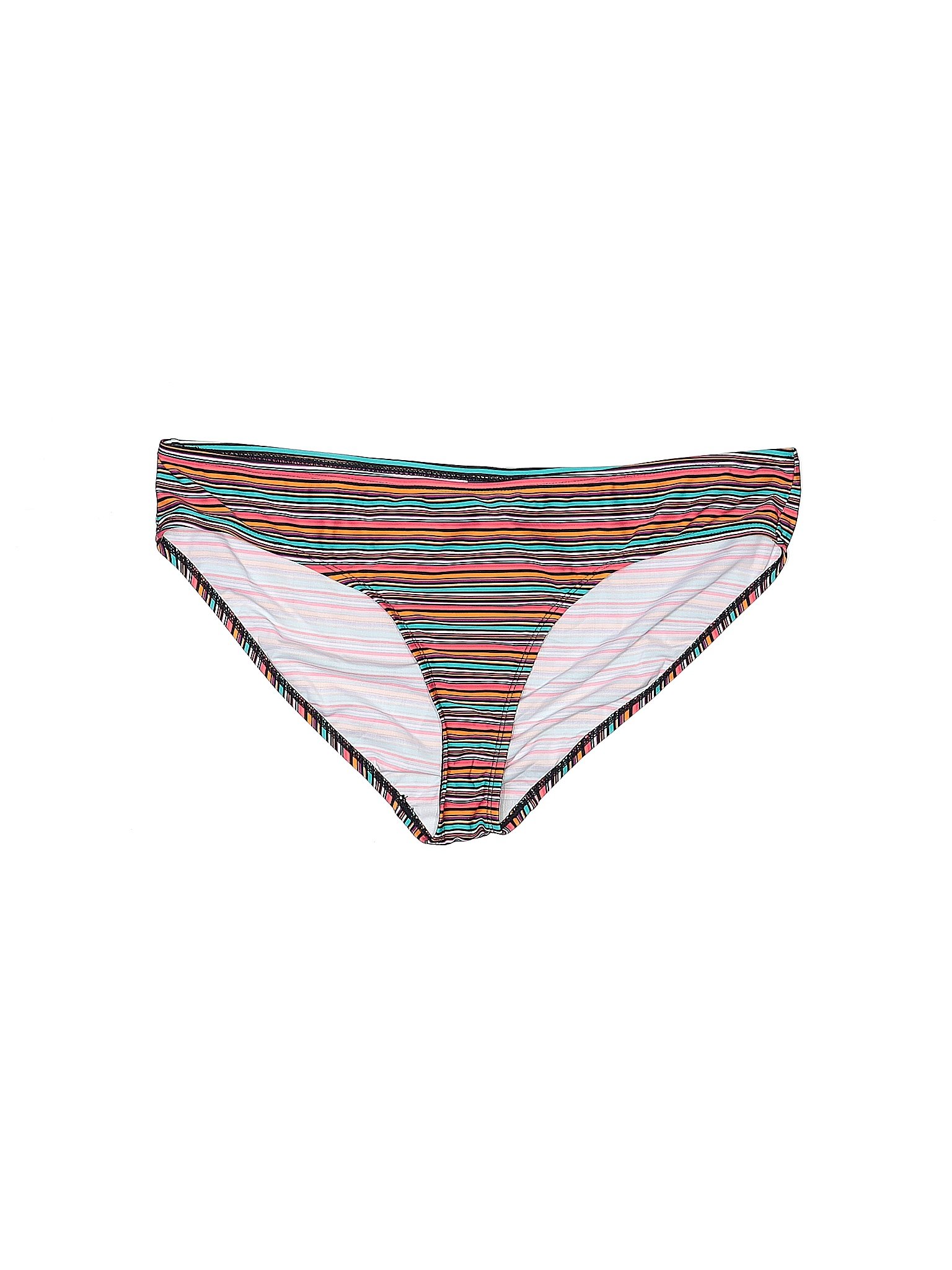 Beach Bump By Motherhood Stripes Orange Swimsuit Bottoms Size XL