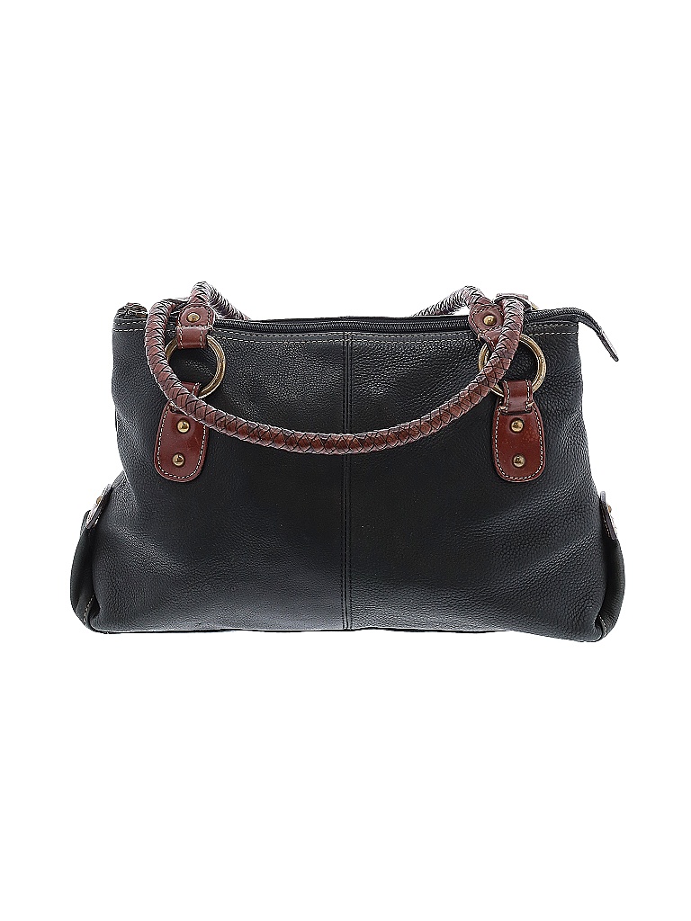 Fossil 100 Leather Solid Black Leather Shoulder Bag One Size 73 off