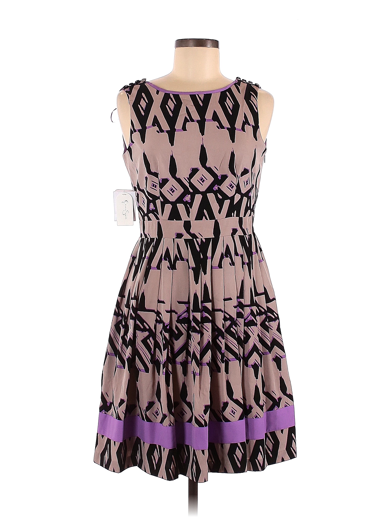 Jessica Simpson 100% Polyester Colored Purple Casual Dress Size 6 - 68% ...