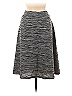 New Directions Jacquard Marled Tweed Chevron-herringbone Gray Casual Skirt Size M - photo 1