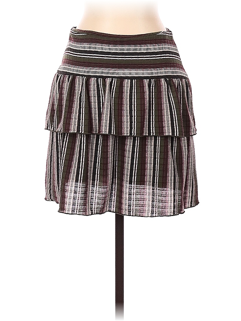 Kokoon Marled Argyle Checkered-gingham Grid Plaid Fair Isle Graphic Stripes Aztec Or Tribal Print Gray Green Casual Skirt Size XS - photo 1