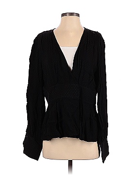 Something Navy Long Sleeve Blouse (view 1)