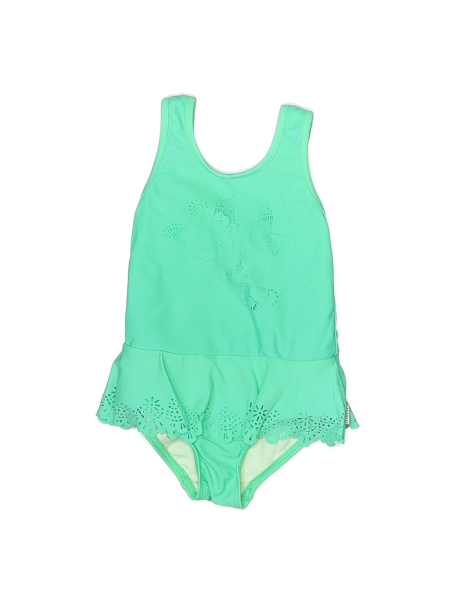 Seafolly Solid Blue Green One Piece Swimsuit Size 2 75 off thredUP