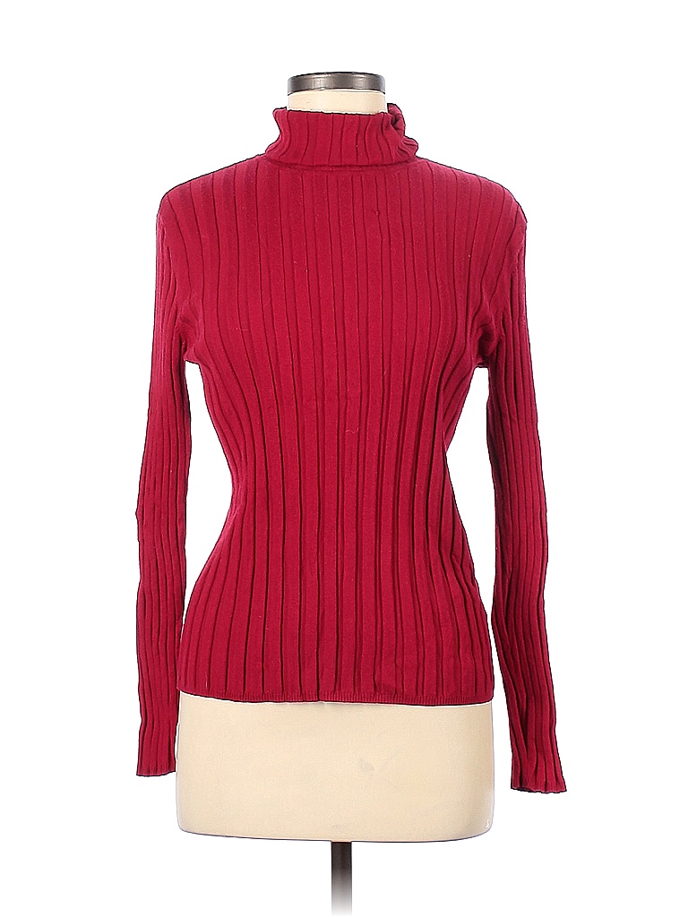 Talbots Color Block Solid Red Turtleneck Sweater Size M - 78% off | thredUP