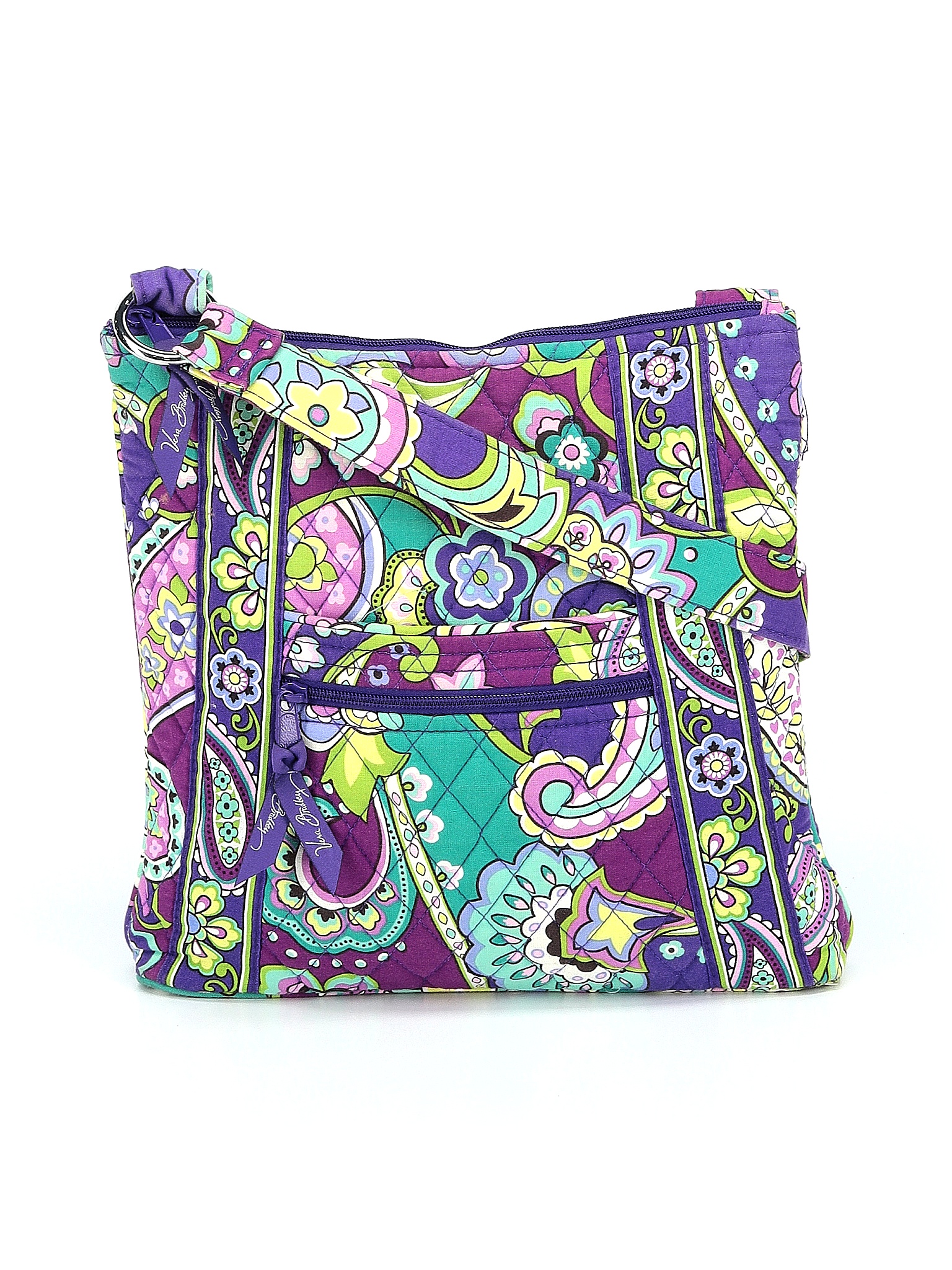 Vera Bradley Graphic Multi Color Purple Crossbody Bag One Size 65