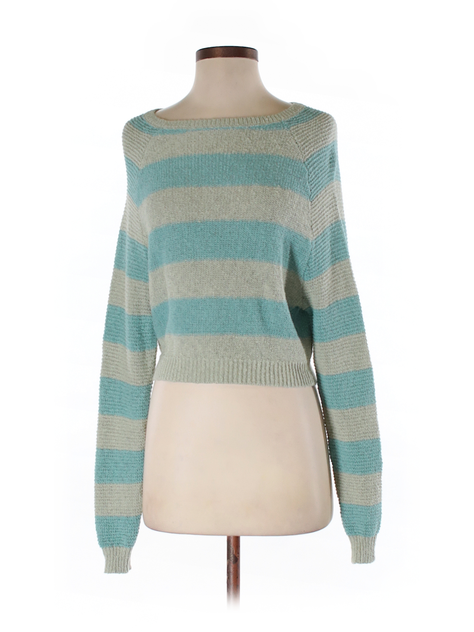 Cooperative Stripes Teal Pullover Sweater Size XS - 85% off | thredUP