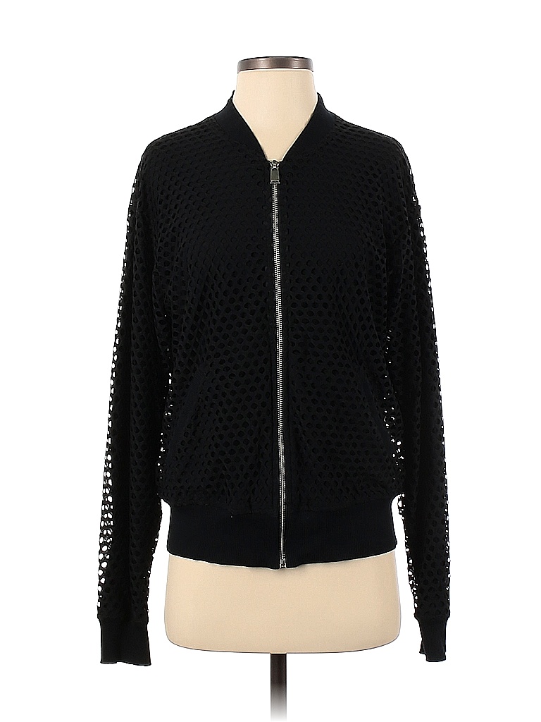 Express Solid Tulip Sleeve Jacket in Black