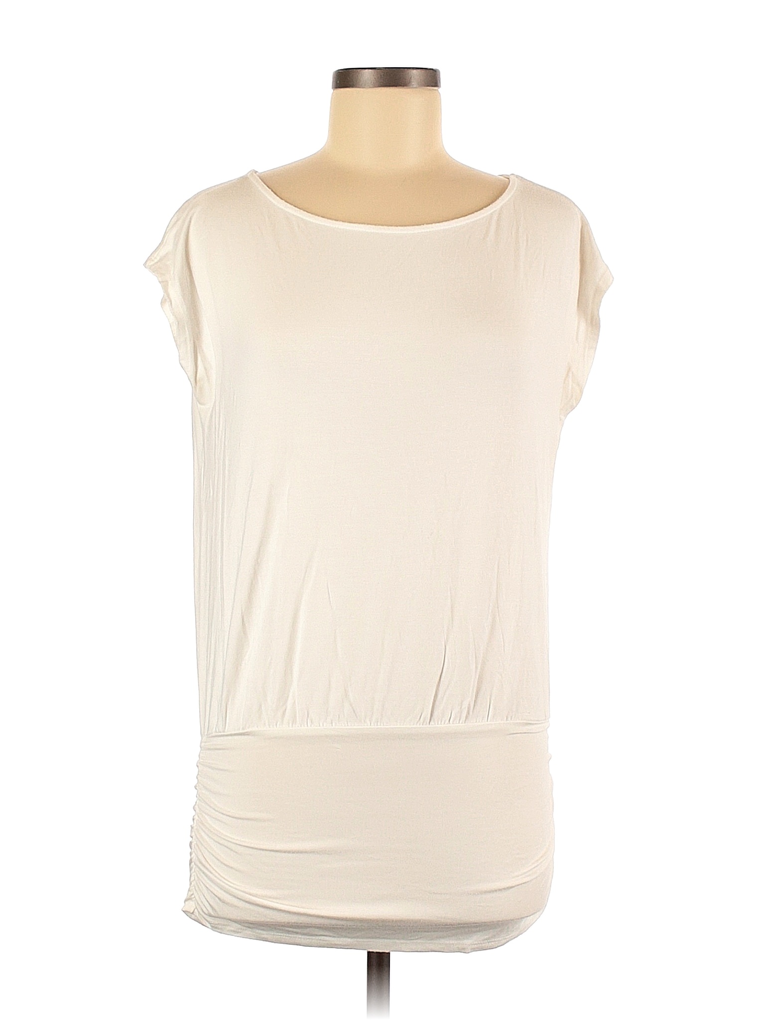 Boston Proper Solid Colored Ivory Short Sleeve Top Size S - 72% off ...